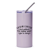 Funny Coffee Tumbler, Pretend You Know, Sarcastic Tumbler, Gift for Friend, Work Humor Tumbler, Drink Coffee Tumbler, Office Gift - Tawshia